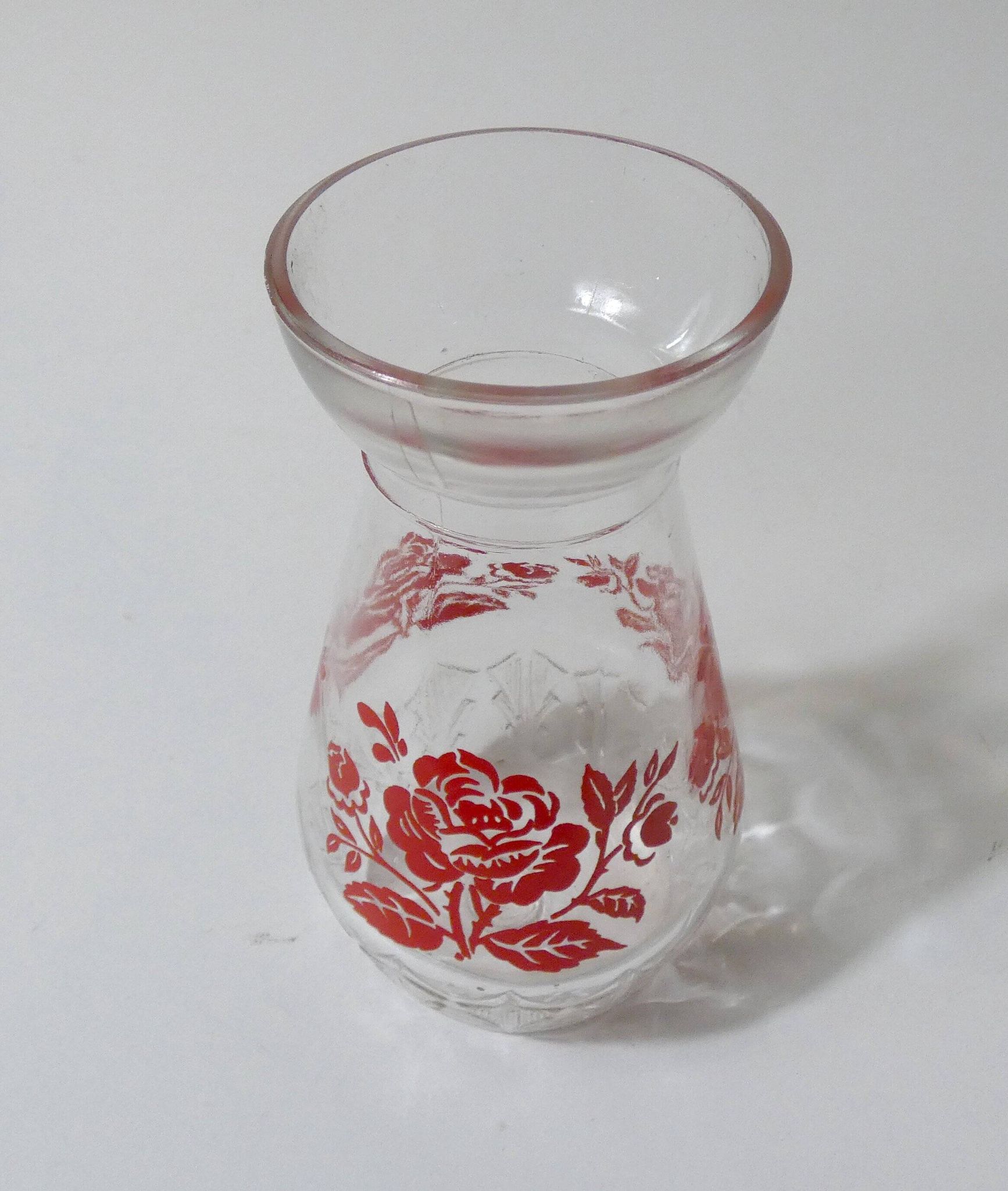 Vintage glass hyacinth bulb vase
