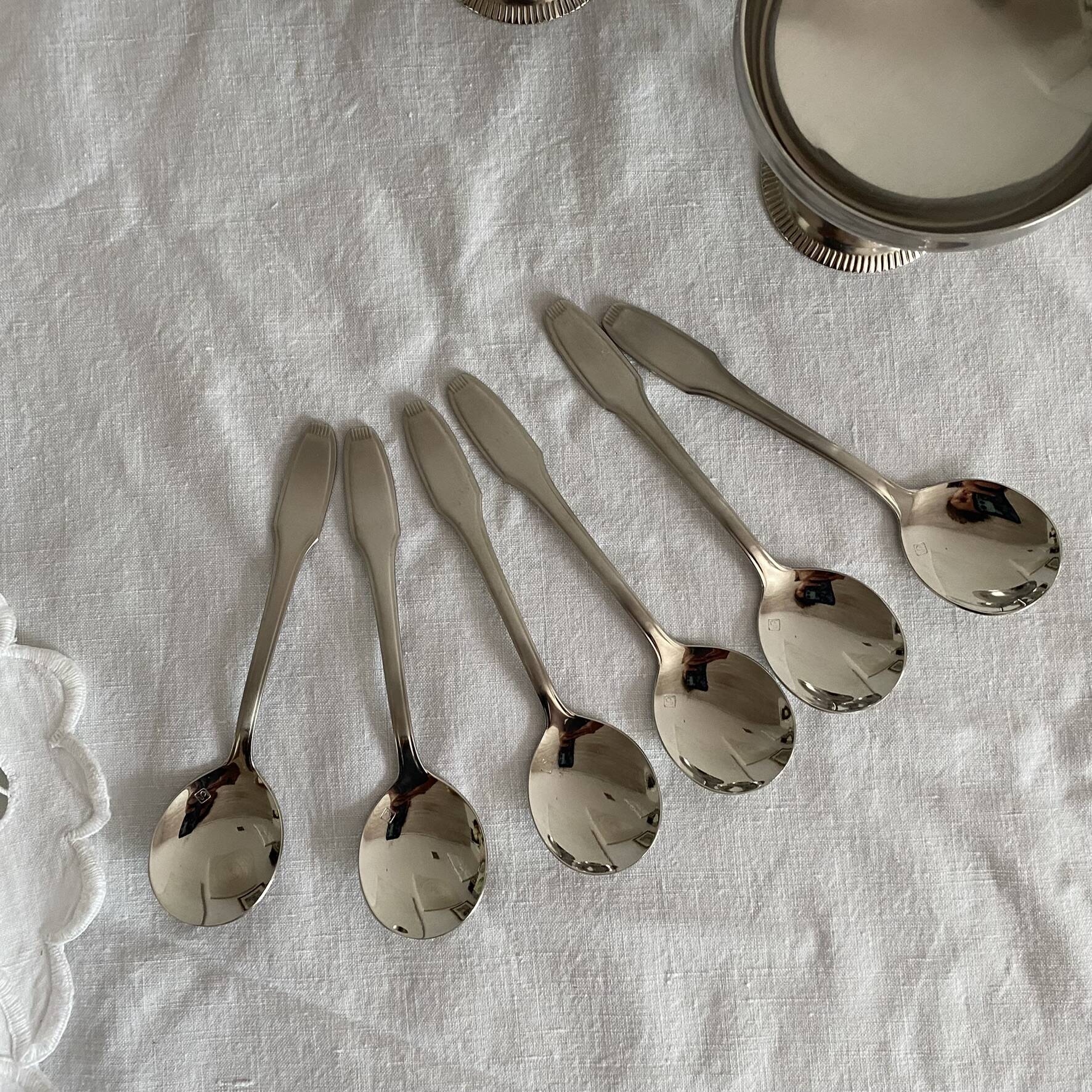 Stainless steel footed bowls Jean Couzon