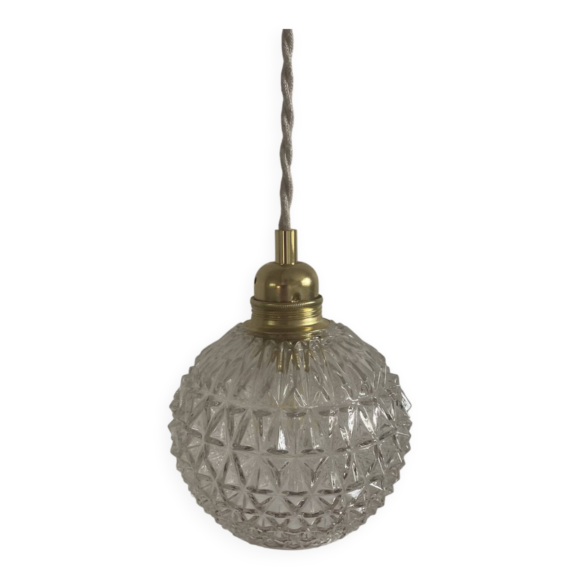 Vintage glass globe lamp