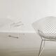 Vintage Mid Century White Metal Diamond Chairs by Harry Bertoia, 1950s