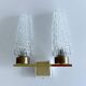 Vintage Glass & Brass Wall Light