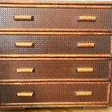 Chest of drawers rattan and caning
