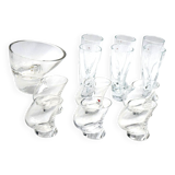 Angelo Mangiarotti for Cristallerie Il Colle 1970s drinking set
