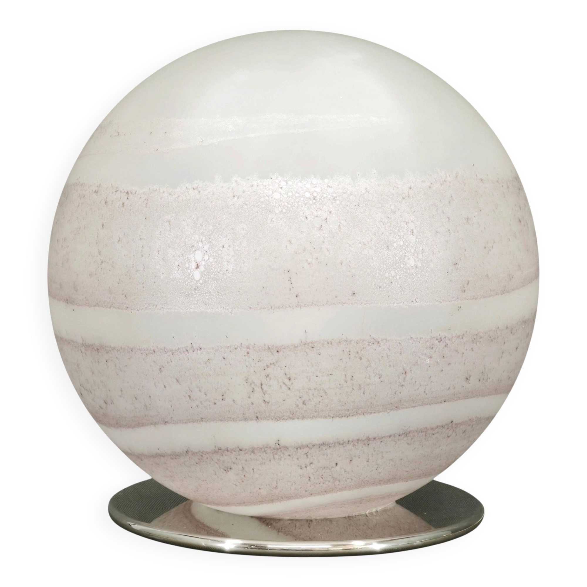 1970s Italian Space Age Murano Glass Globe Table Lamp