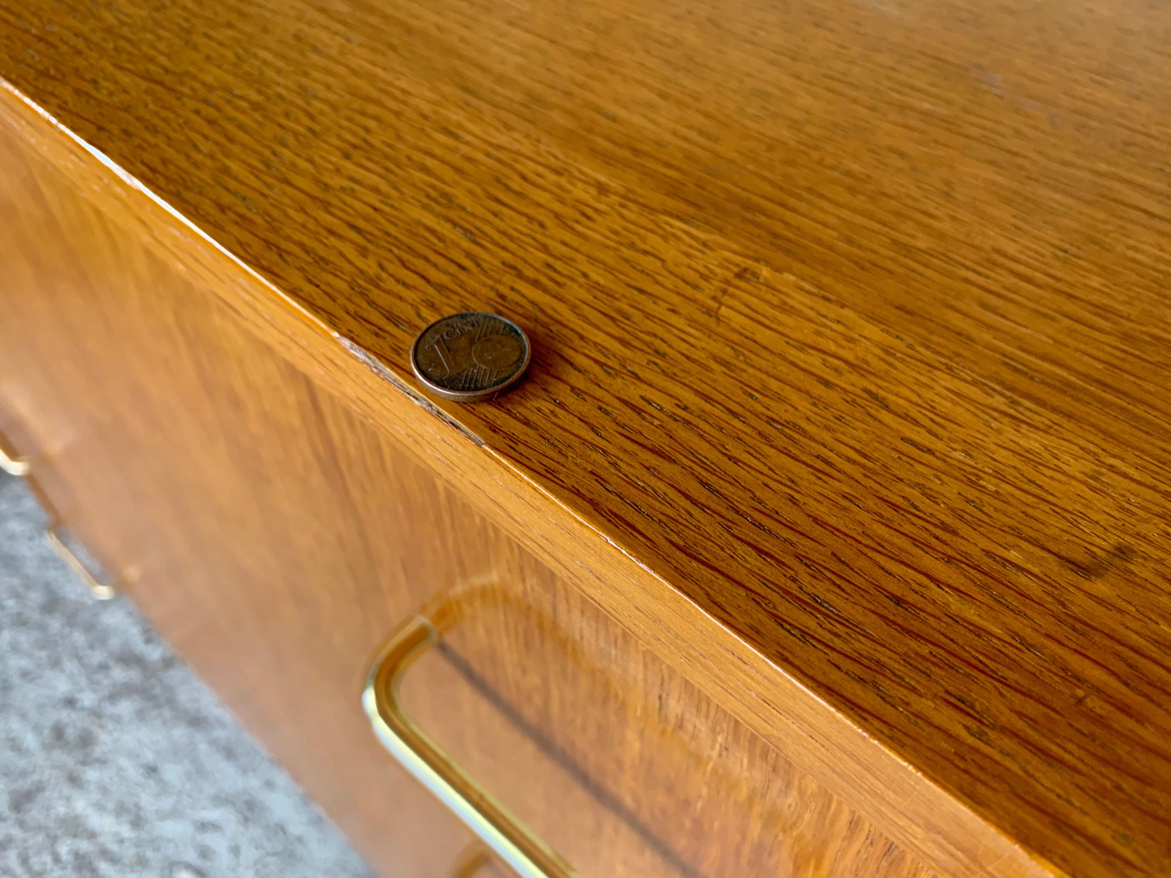 Two-color vintage chest of drawers with 4 drawers, circa 70's