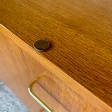 Two-color vintage chest of drawers with 4 drawers, circa 70's