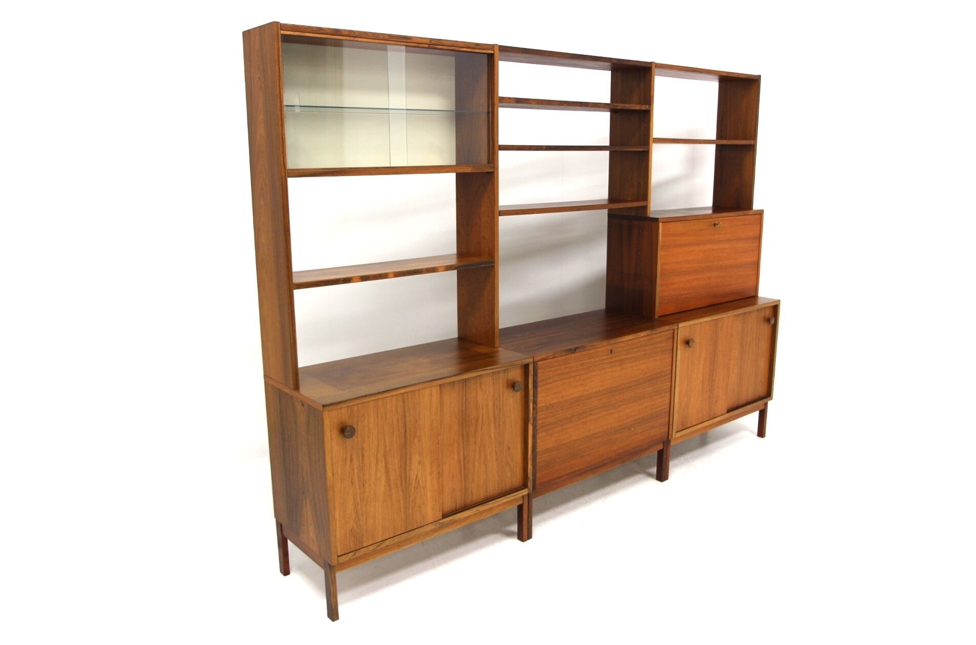 Scandinavian triple bookcase "Domi Record", Troeds, Bjärnum, Sweden, 1960