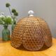 Suspension en rotin vintage forme fleur