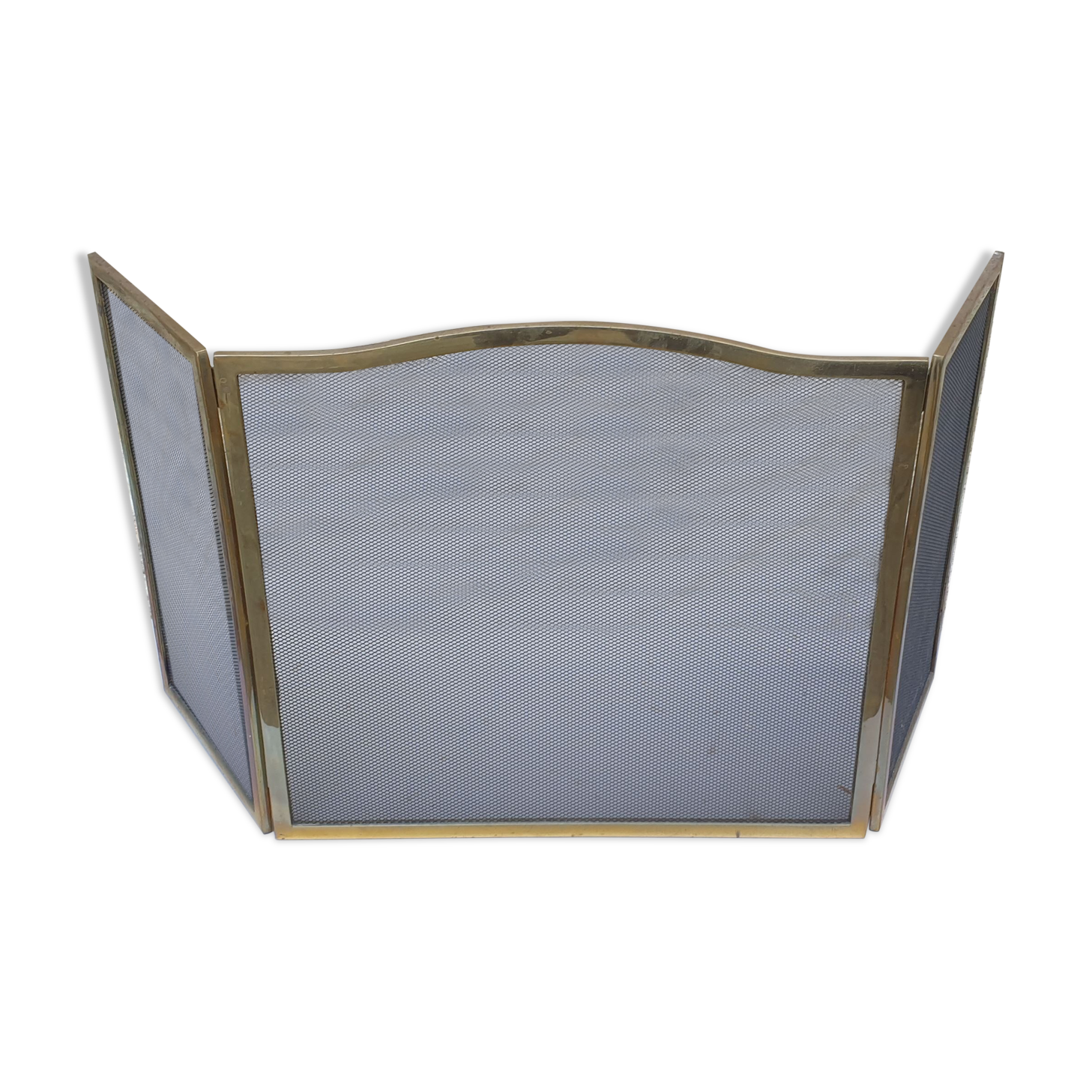 Solid brass and black metal firewall