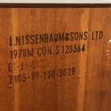 Mid-century teak and glazed display cabinet by J Nissenbaum & Son Ltd., 1970s