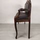 Leather bistro bench