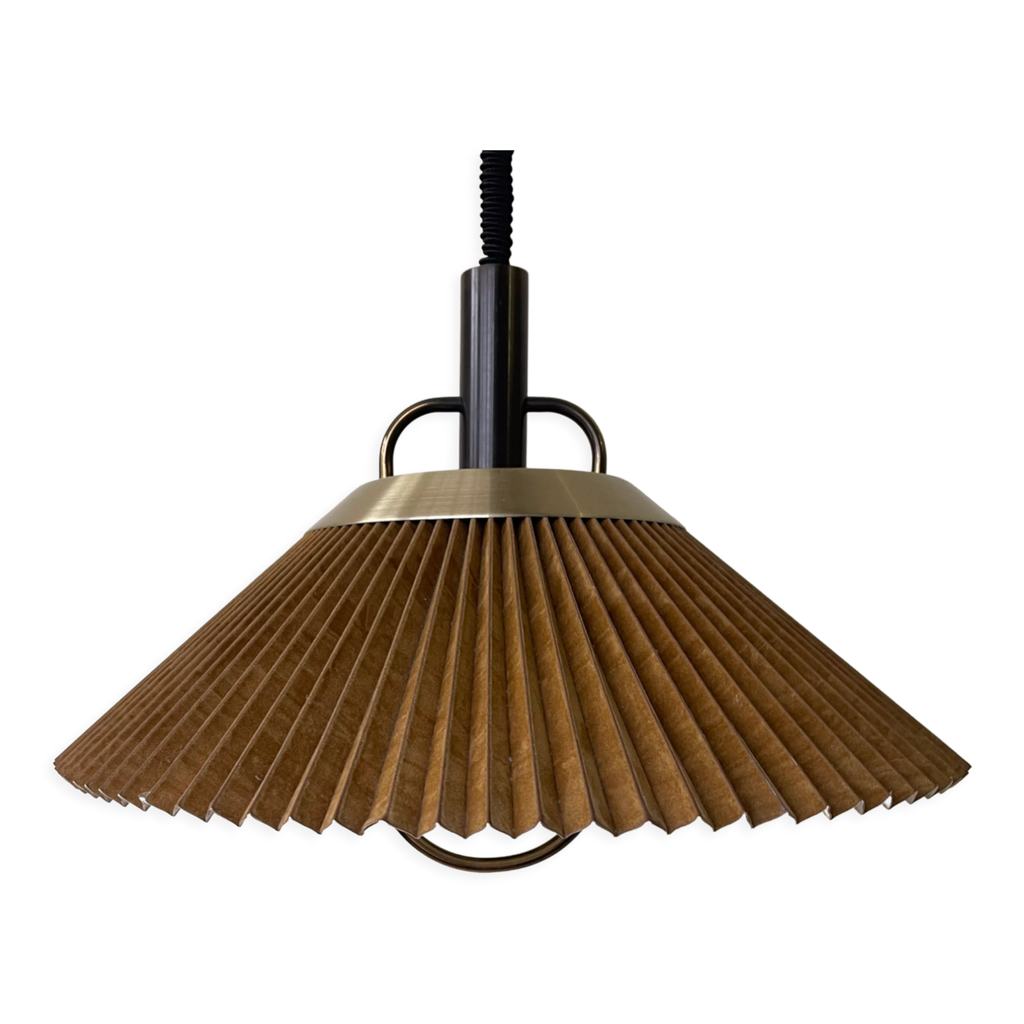 Mid century pleated ceiling light shade