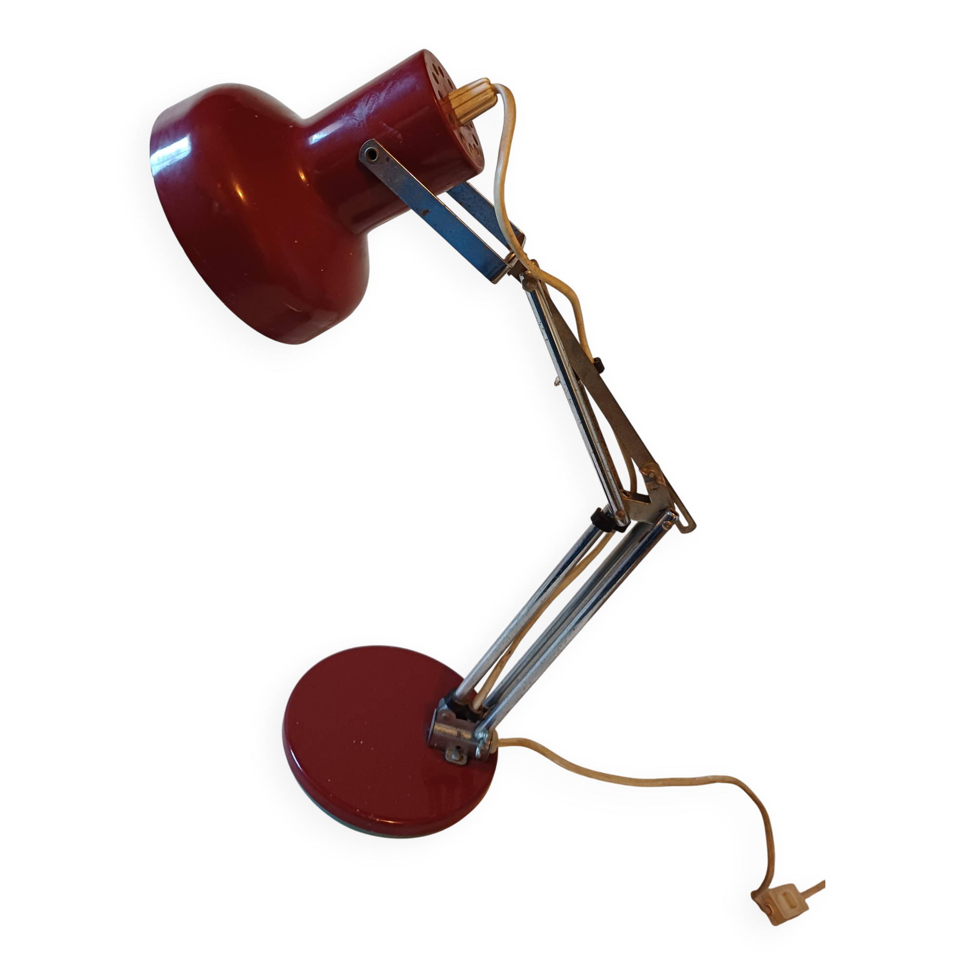 Vintage Iron Metal Chrome Lamp