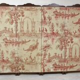 Screen four prentals of jouy canvas