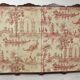 Paravent quatre vantaux toile de jouy