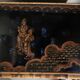 Bamboo buffet cabinet with Japanese lacquer decor