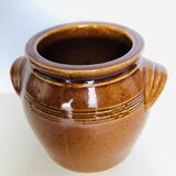 Glazed stoneware pot
