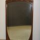 Art Nouveau walnut mirror decorated with holly leaves circa 1900 105x171cm