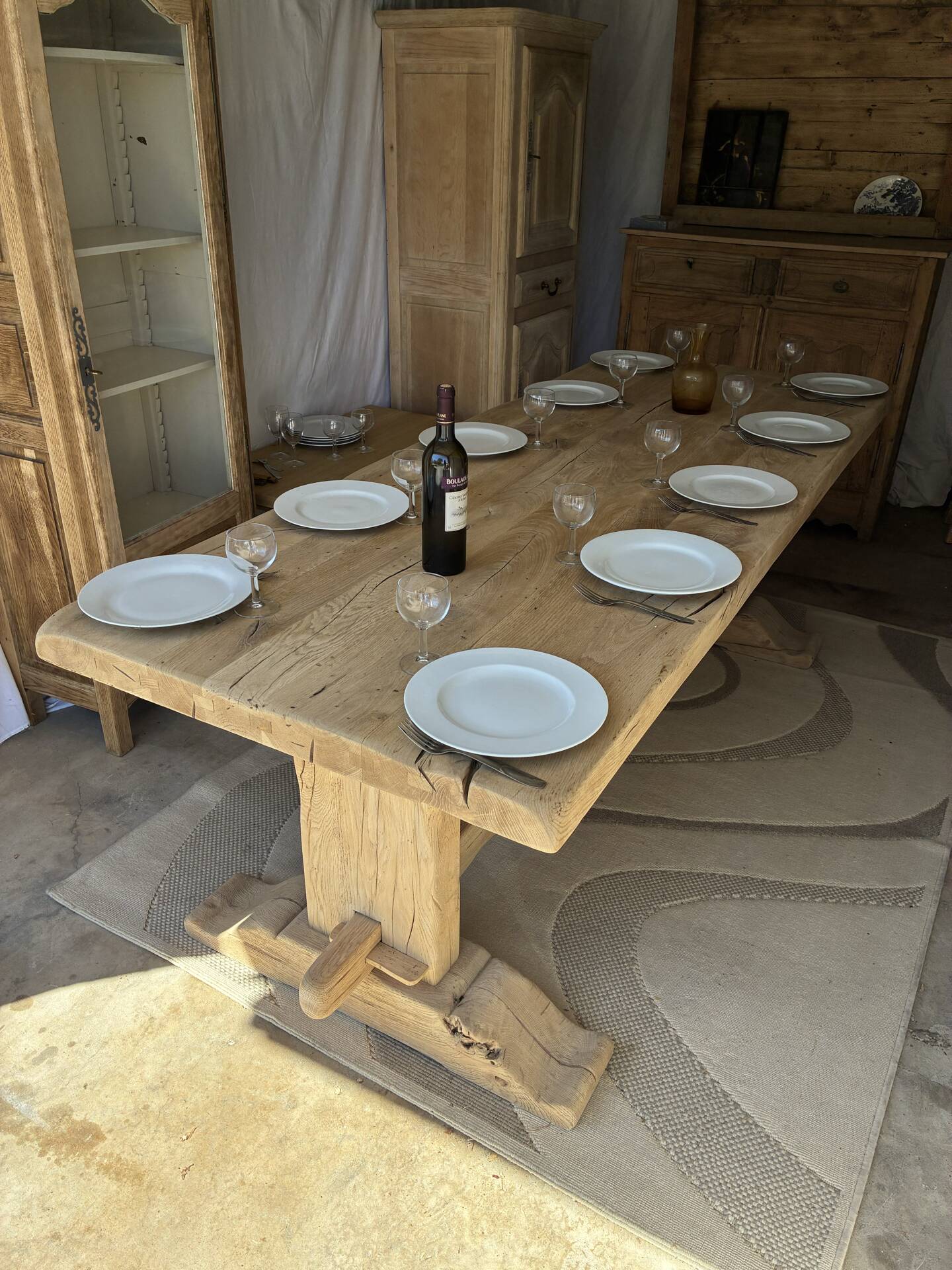 Monastery table in solid oak