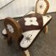 Vintage camel saddle stool 1960