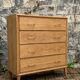 Commode pieds compas et chêne brut massif  1960