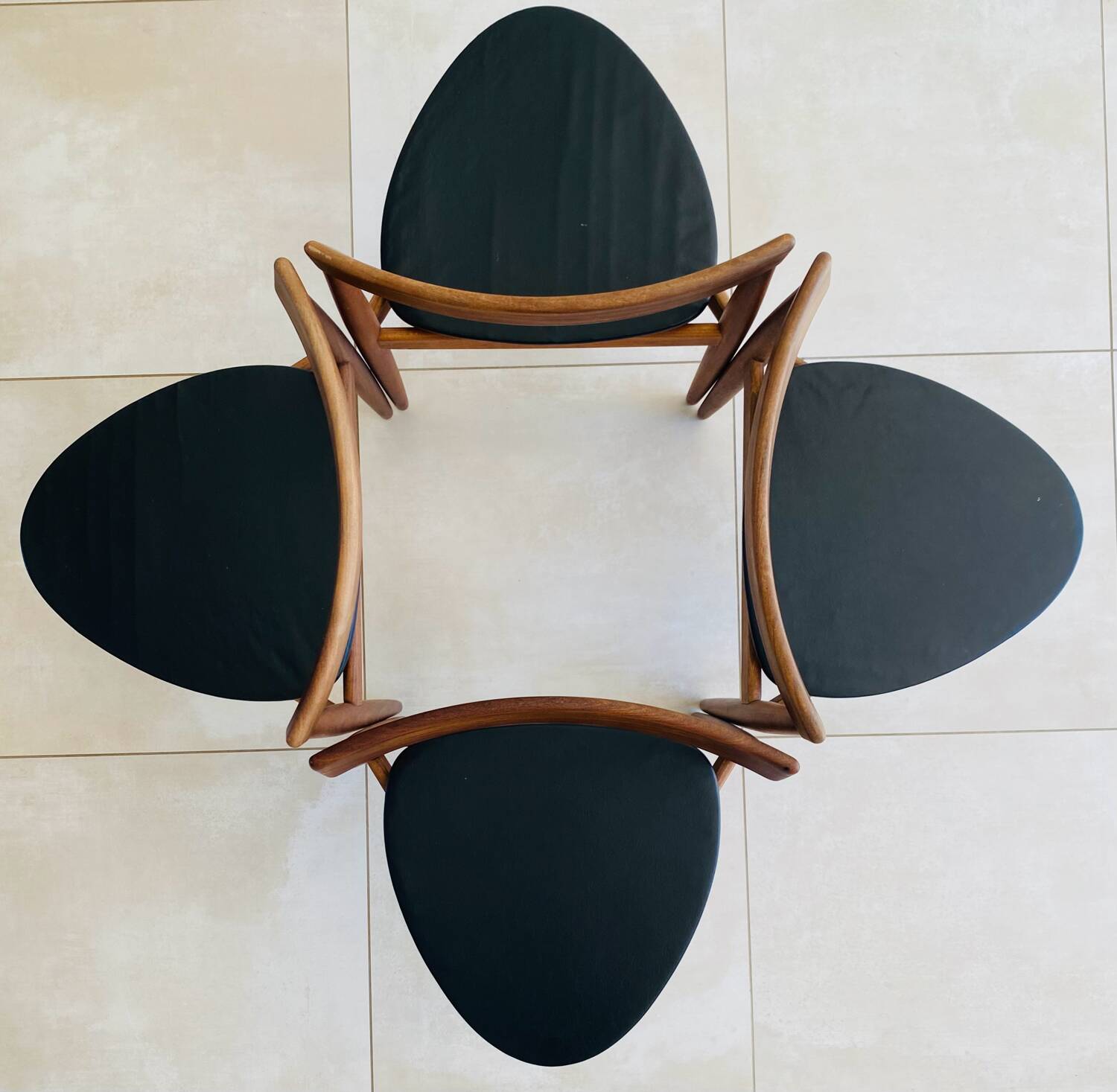 Set of 4 vintage Hans Olsen chairs for Frem Røjle Denmark