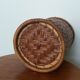 Panier cylindrique haut en osier, cache-pot ou corbeille à papier