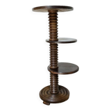 Charles Dudouyt style turned wood side table