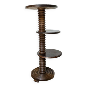 Table d'appoint bois tourné style Charles Dudouyt