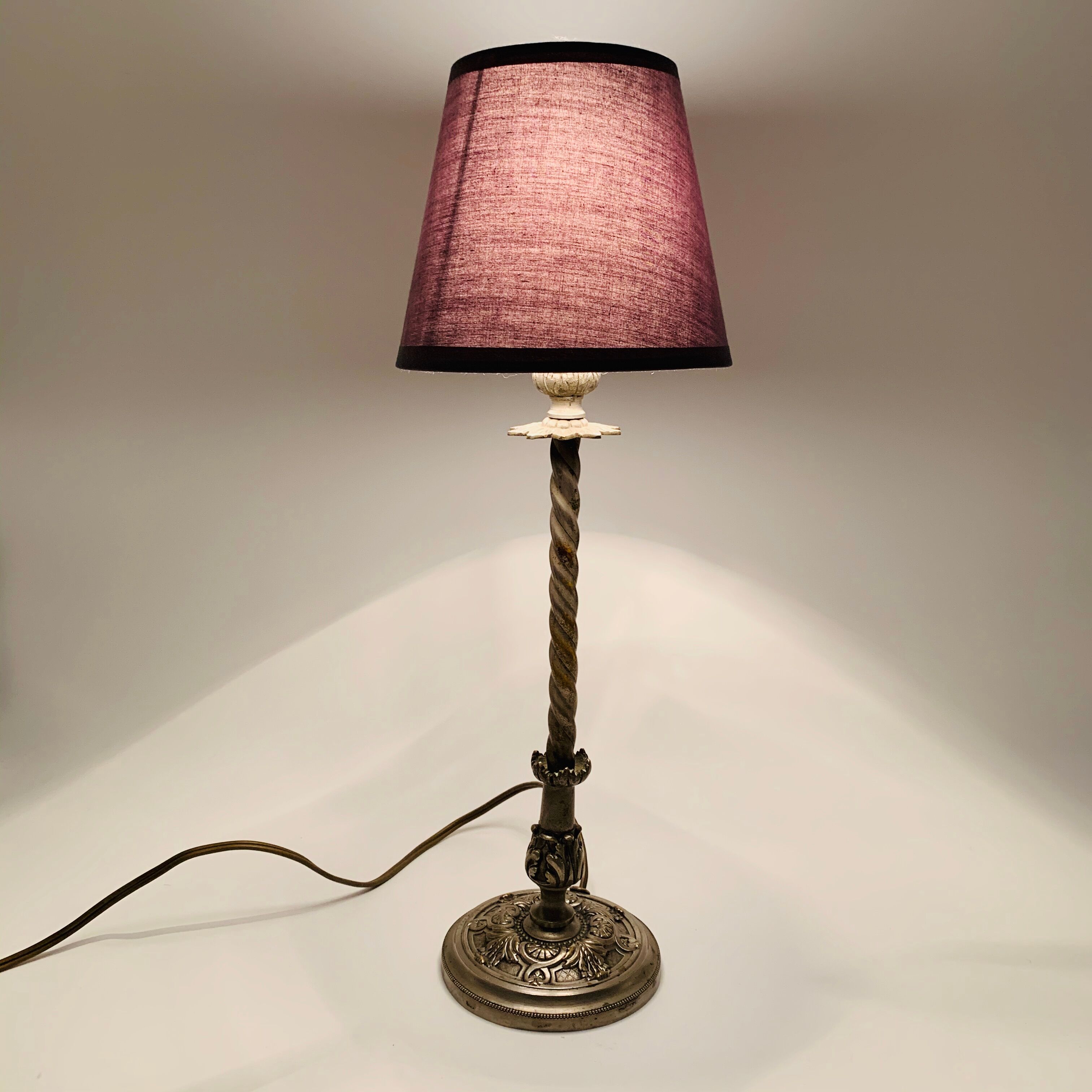 Ancient 20th brass or nickel bronze lamp