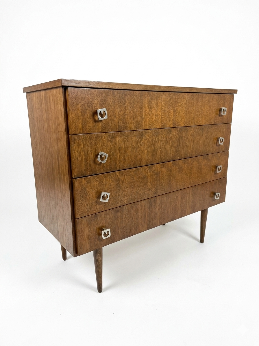 Vintage oak commode from the 1960s.