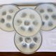 4 vintage Moulin des Loups porcelain oyster plates 2106172