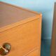 Scandinavian minimalist blonde oak chest, mid-century modern chest.