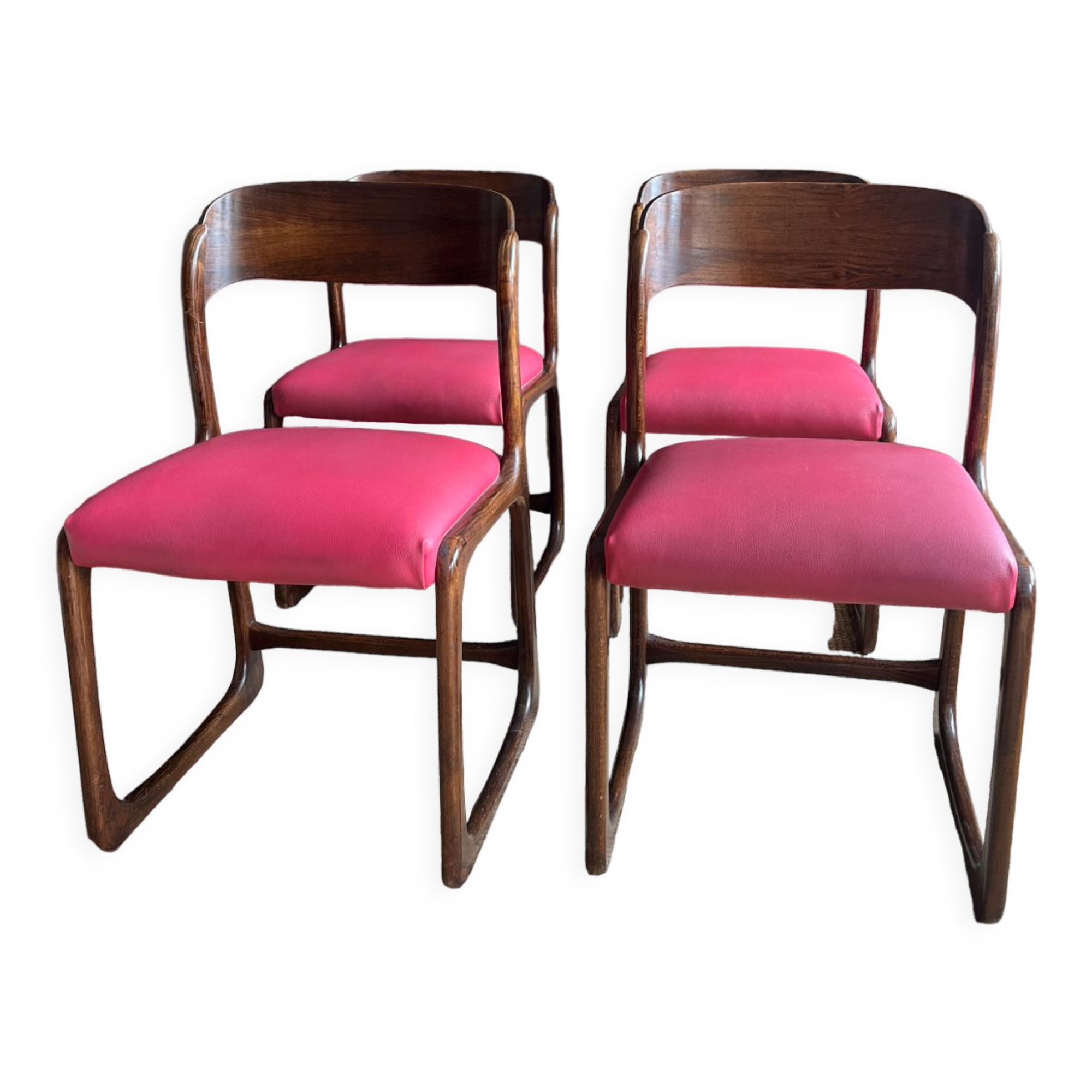4 chaises Baumann modèle traîneau