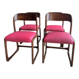 4 chaises Baumann modèle traîneau