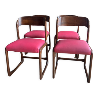 4 chaises Baumann modèle traîneau