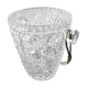 Diamond cut crystal ice bucket with ice tongs