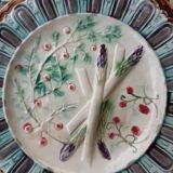 Assiette asperges barbotine