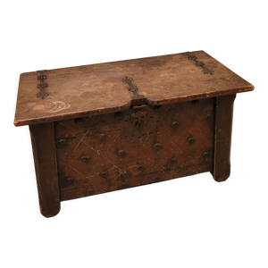 Coffre malle en bois