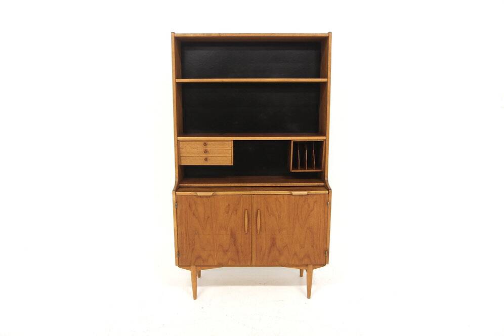 Scandinavian teak secretary, Hugo Troeds, Bjärnum, Sweden, 1950