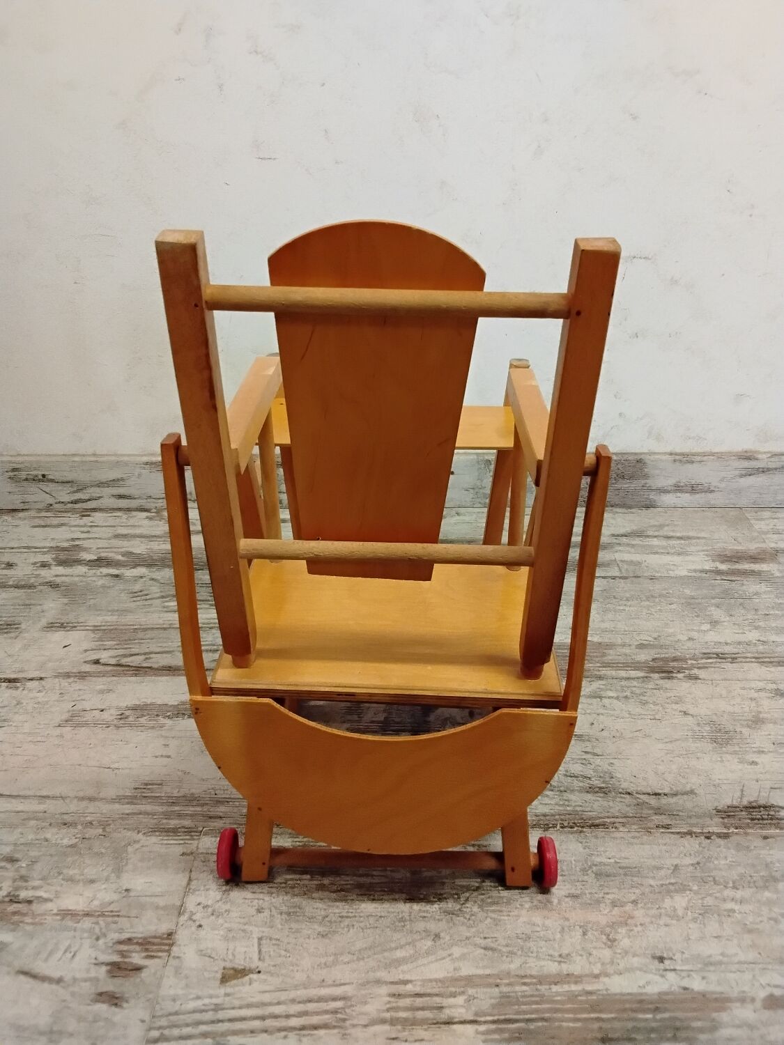 Transformable antique doll high chair