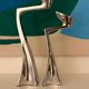 Set of 2 Swan candle holders by Matthew Hilton