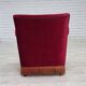 1970s, Danish armchair, furniture velour, ash wood legs.