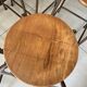Series of 5 metal and wood workshop stools