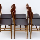 Danish Dining Chairs Set of 6 by Niels and Eva Koppel Slagelse Mobelfabric