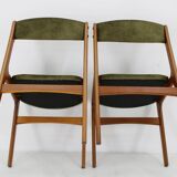 1960s Pair of  Danish Teak Dining Chairs, Restored