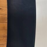 Vintage MG5 armchair in black leather and chrome metal by Matteo Grassi