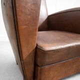 Pair of leather club armchairs – Mid-20th century