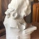 Large terracotta sculpture – Girl reading – Grey patina – 20th century period