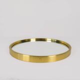 Modern brass mirror from the mid-century by Glasmäster in Markaryd, Sweden, 1960s.